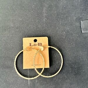 Fashion jewelry gold hoops diamond cut large
